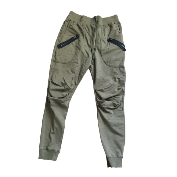 PANTS - Women's Urban Groove Olive Colored Hip Hop Pants With Pockets. Size M - Picture 15 of 16